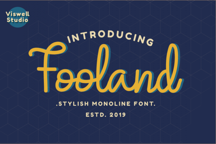Fooland - Monoline Script Font