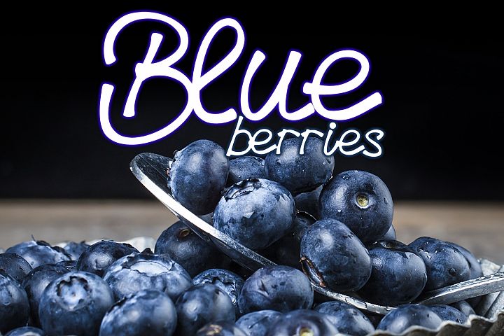 Blueberries - A Menu Font