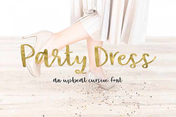 Party Dress Cursive Font