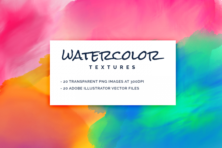 Watercolor Textures Pack (PNG and Vector) (5468) | Textures | Design