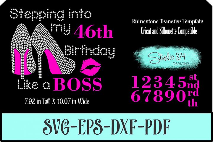 Download Stepping into My Birthday Rhinestone Vinyl SVG - Like a ...