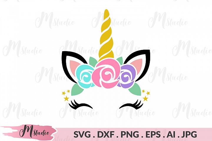 Unicorn flower svg