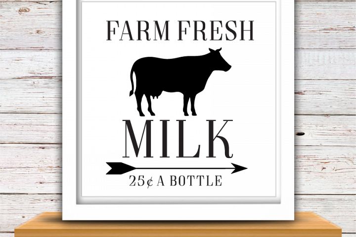 Farm Fresh Milk SVG | Farm Fresh SVG | Farmhouse | High Quality Svg Eps