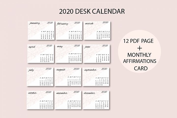 2020 Desk Calendar Motivational Quotes Calendar Planner