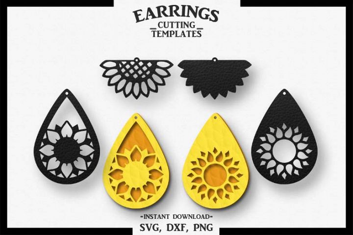 Free Free Sunflower Earring Svg 849 SVG PNG EPS DXF File