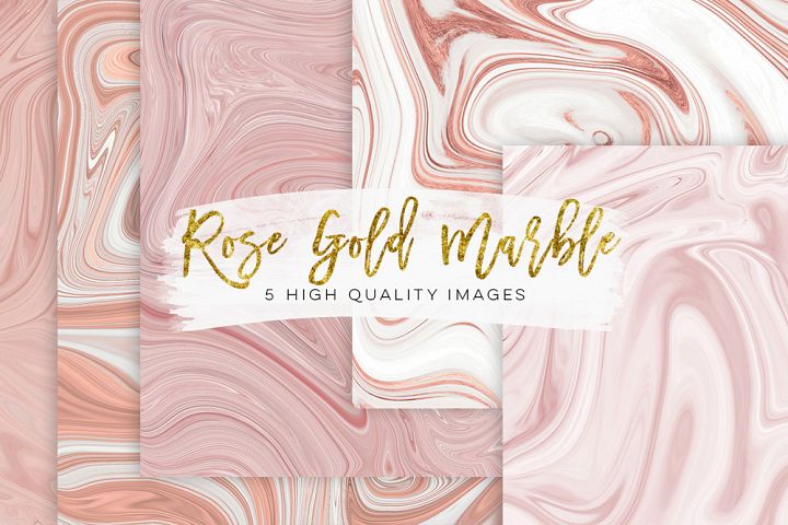 Rose Gold Paper Rose Gold Marble Watercolor Paper Marble Rose