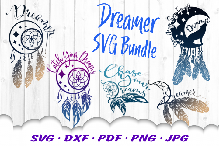 Dreamer Dream Catcher SVG DXF Cut Files Bundle