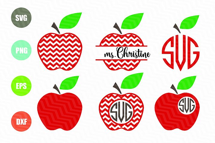 Download Chevron Apple SVG Apple Monogram SVG Teacher SVG