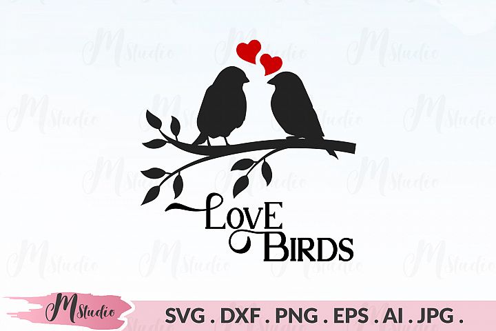 love birds svg. (179171) | Cut Files | Design Bundles