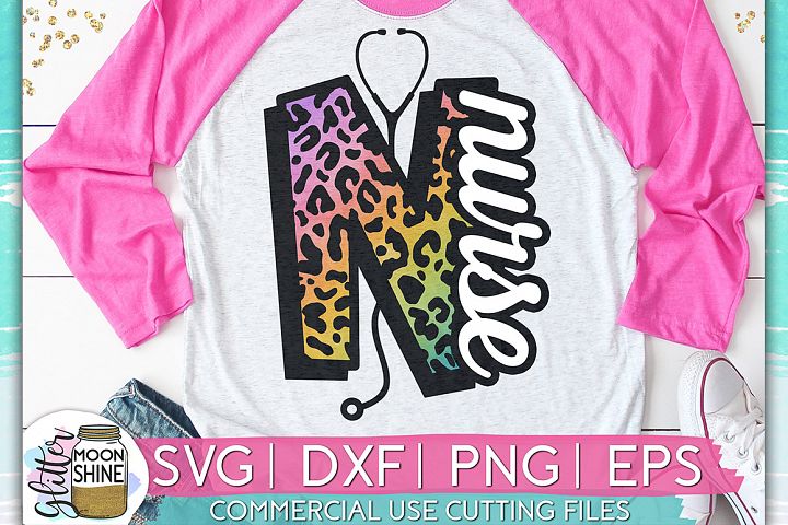 Download Leopard Print Nurse SVG DXF PNG EPS Cutting Files