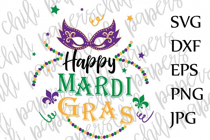 Happy Mardi Gras Svg