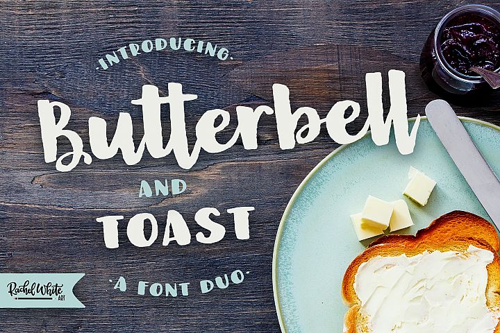 Butterbell & Toast Textured Font Duo