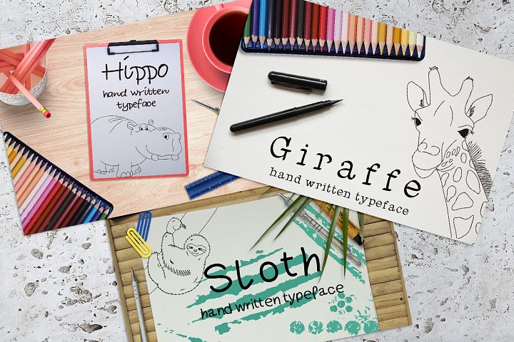 Font No.1, No.2 and No.3