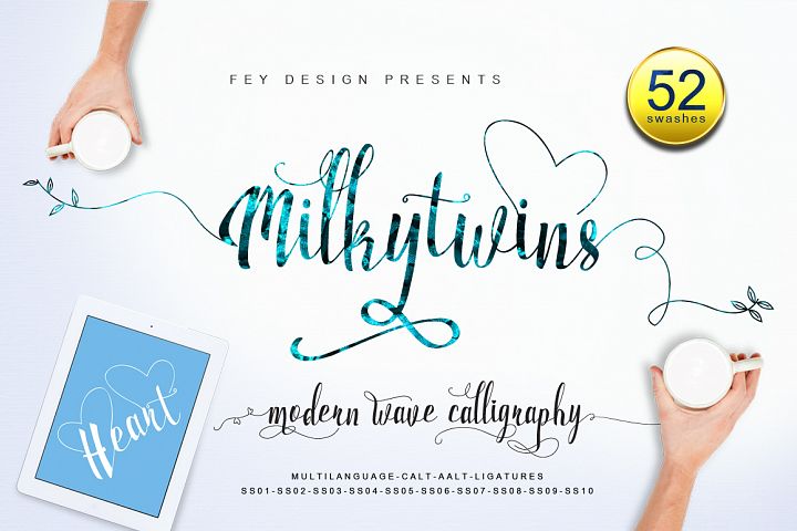 Milkytwins Modern Wave Calligraphy - Free Font of The Week