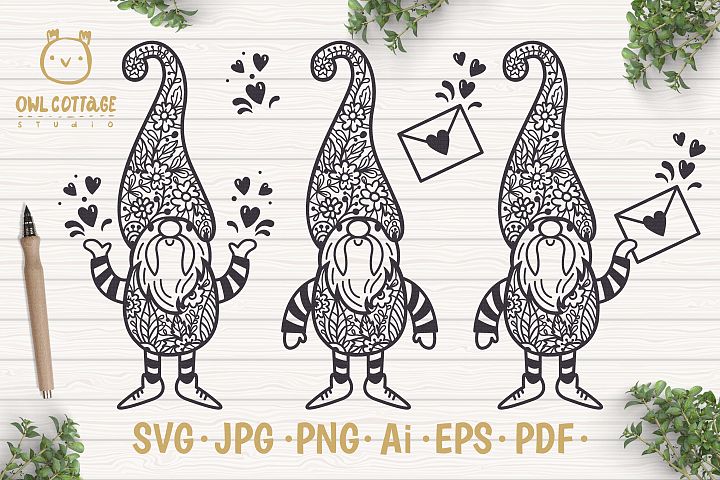 Download Free SVGs download - Valentine Gnomes svg , Valentine's ...