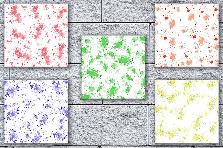 Splatter Digital Paper Splatter Printable Splatter SALE