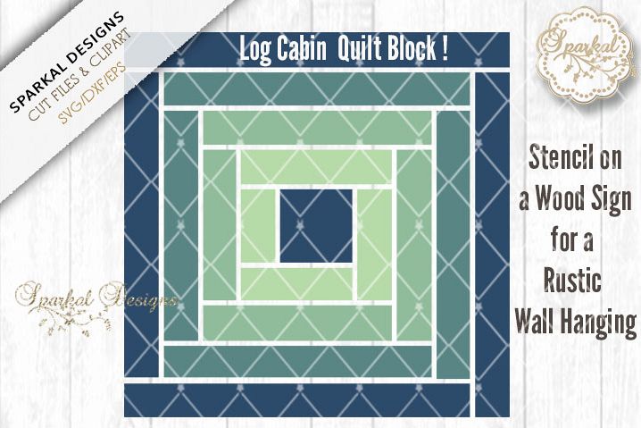 Barn Quilt Block Log Cabin Design