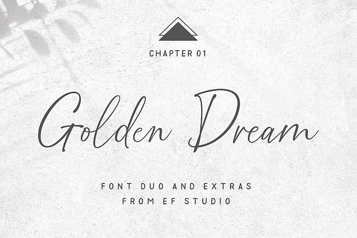 Golden Dream Font Duo & Extras