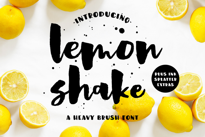 Lemon Shake, a heavy brush font