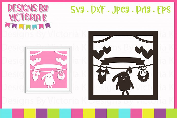 Download New Baby Papercut SVG Cut File