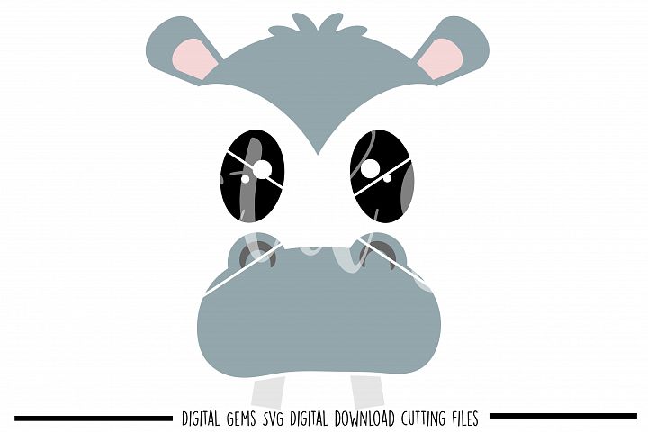 Hippo face SVG / EPS / DXF Files (71389) | SVGs | Design Bundles