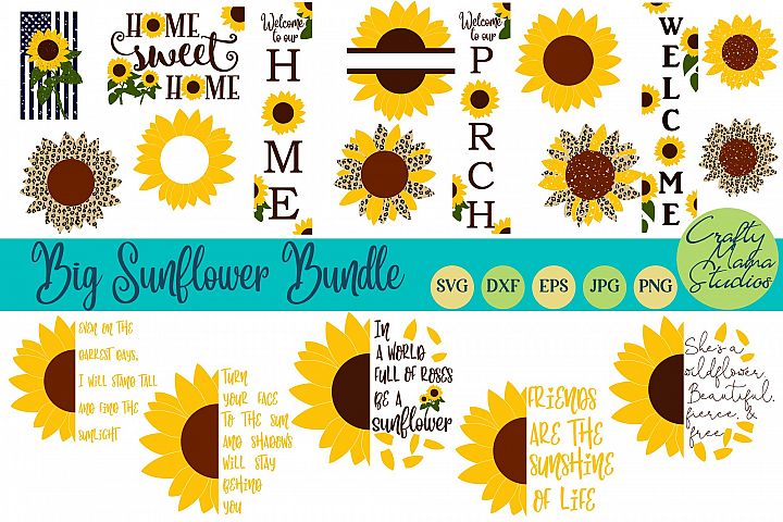 Download Sunflower Svg, Sunflower Bundle Svg, Summer Bundle (539168 ...
