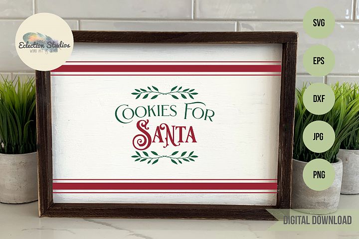 Cookies for Santa Tray SVG (373063) | Cut Files | Design Bundles