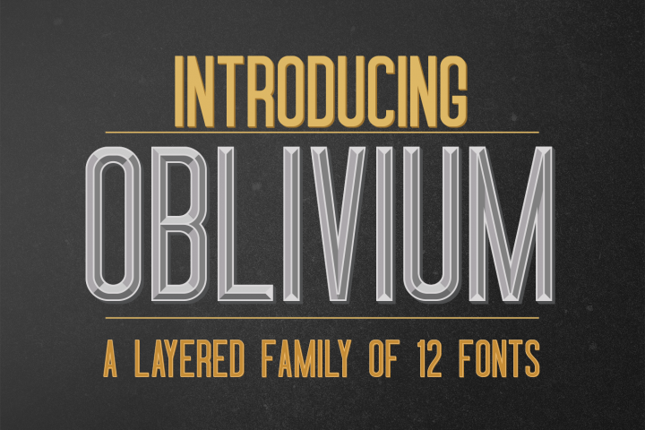 Oblivium Layered Font Family