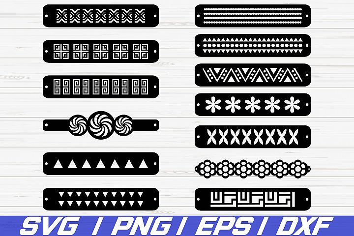 Leather Bracelets SVG/ Bracelet template SVG/ Cut File