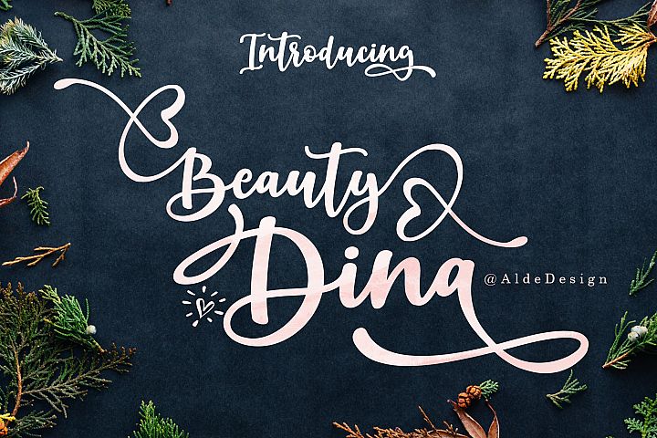 Beauty Dina | Beautiful Brush Script Font