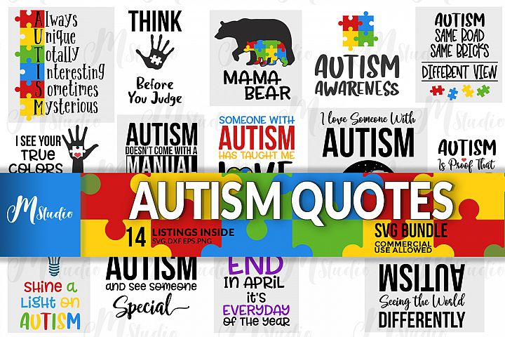 Autism Quotes svg bundle