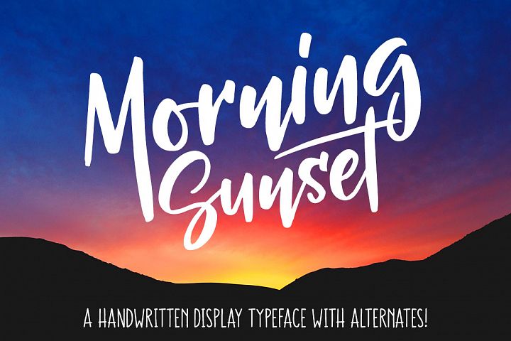 Morning Sunset - Free Font of The Week