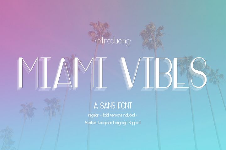 Miami Vibes Art Deco Sans Font