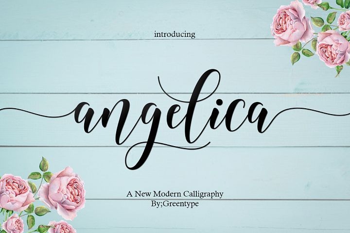 Angelica (358125) | Script | Font Bundles