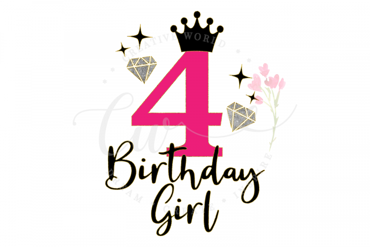 4th Birthday svg | My 4th Birthday svg | Princess Diva