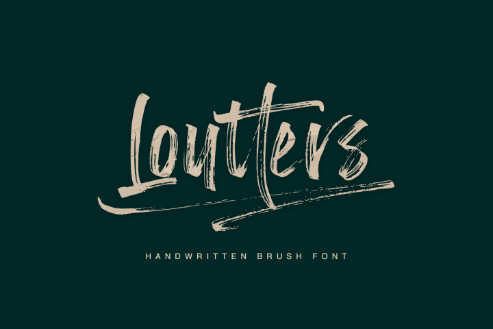 Loutters | Handwritten Brush Font