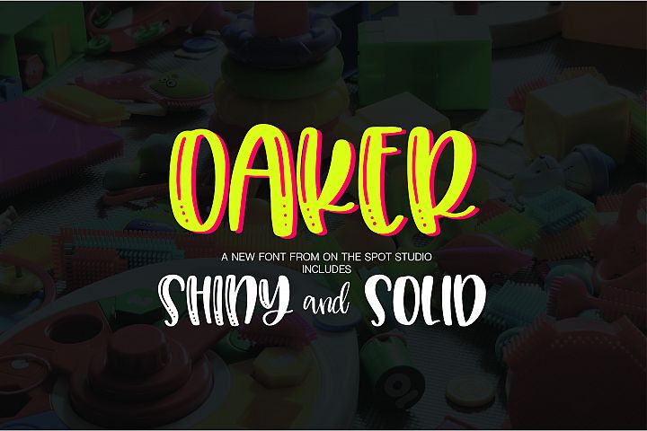Oaker - Shiny & Solid - Free Font of The Week