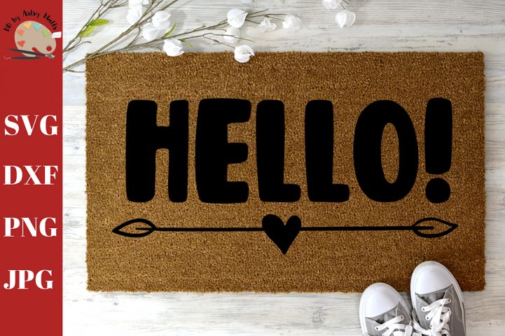 Download Hello Saying Doormat svg, DIY Welcome mat svg (290528) | SVGs | Design Bundles