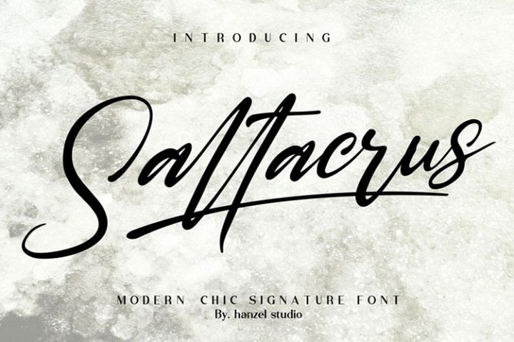 Saltacrus//Chic Signature Font