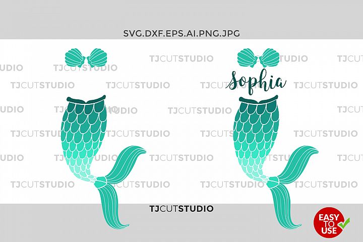 Download Mermaid Tail SVG Mermaid Monogram SVG, Fish Mermaid ...