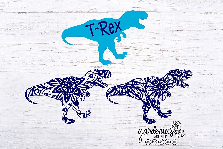 Download T-Rex Mandala SVG | Dinosaur Cut File | Tyrannosaurus Rex