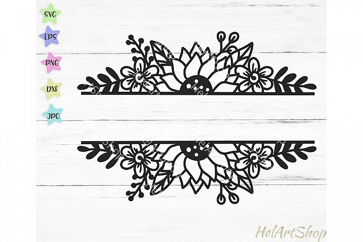 Free Free 207 Sunflower Split Monogram Svg Free SVG PNG EPS DXF File