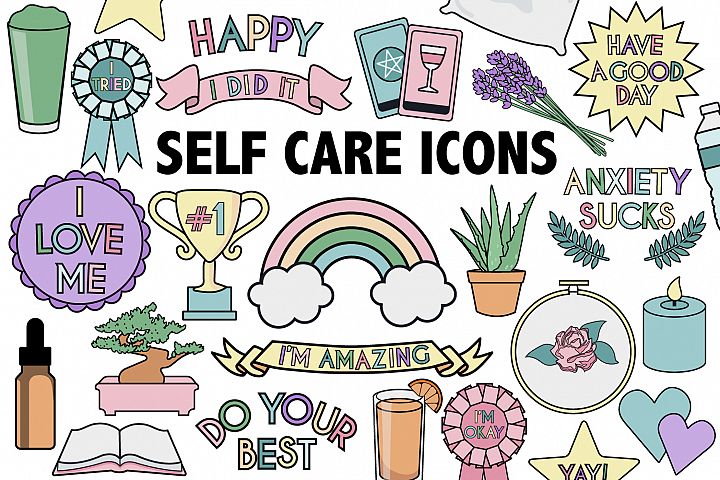 Self Care Icons (253141) | Illustrations | Design Bundles