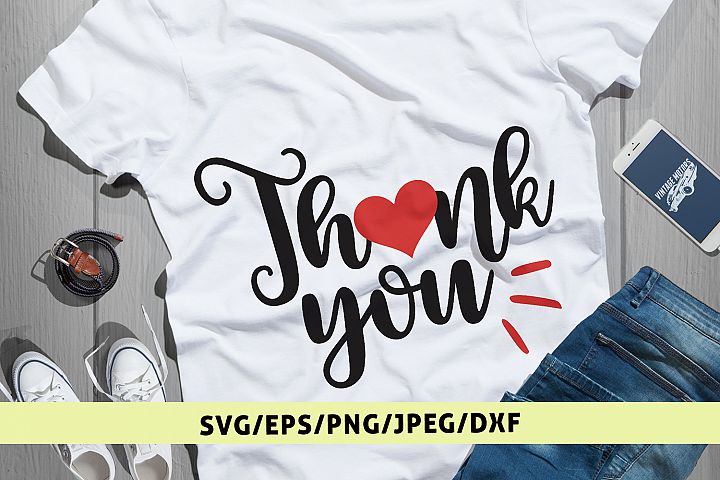 Download Thank You - SVG EPS DXF PNG Cutting Files