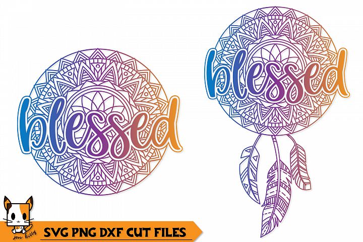 Download Blessed Boho Dream Catcher - Mandala SVG PNG DXF Cut Files ...