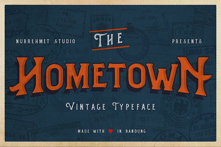 Hometown Vintage Typeface - Free Font of The Week