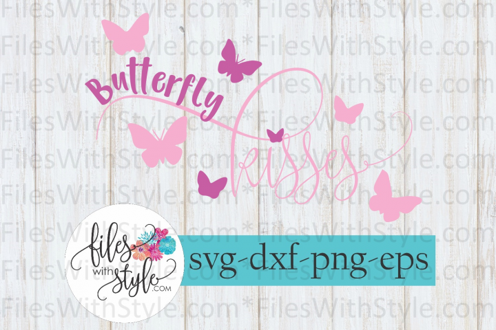 Butterfly Kisses SVG Cutting Files (71436) | SVGs | Design ...