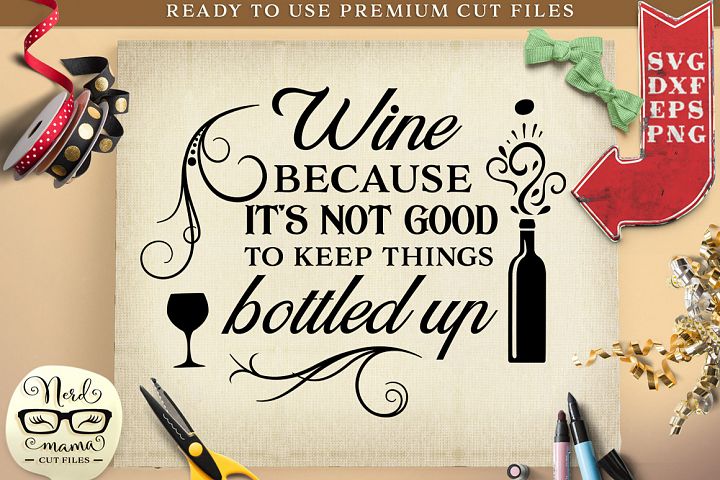 Download Wine Quote SVG Cut File