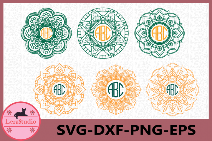 Download Mandala Circle Monogram svg, Mandala svg, Mandala Frame