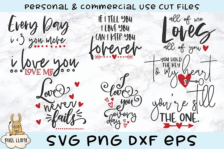 Download Valentine Bundle Of 8 SVGs